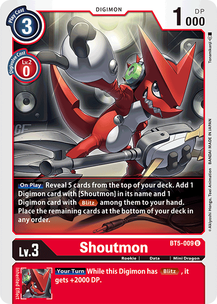 Shoutmon [BT5-009] [Battle of Omni] | The Time Vault CA