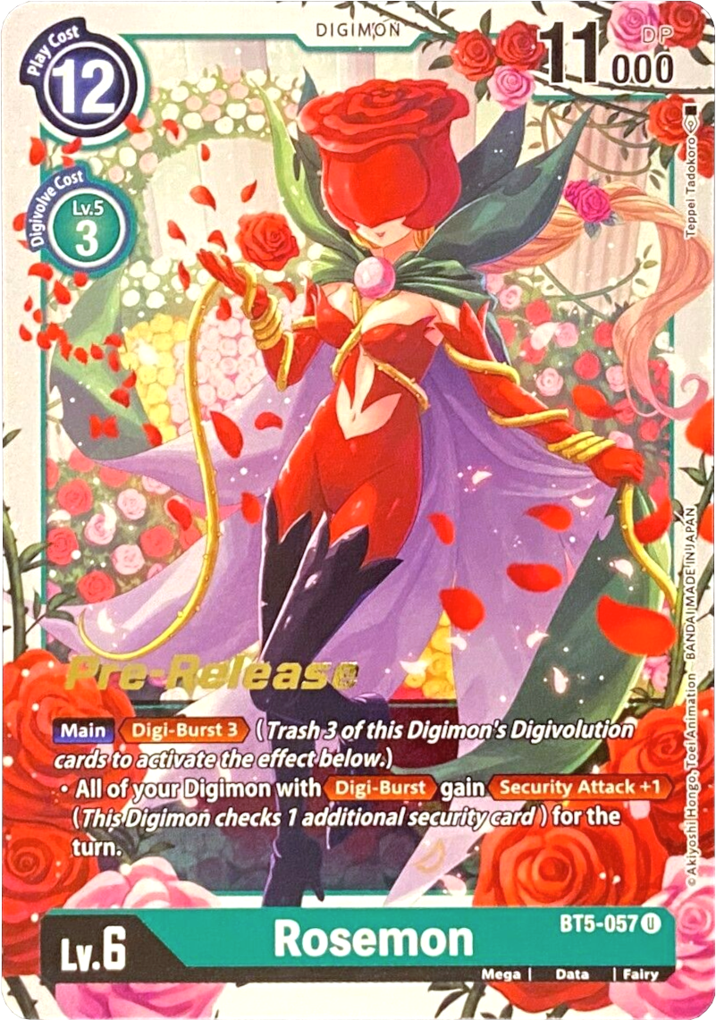 Rosemon [BT5-057] [Battle of Omni Pre-Release Promos] | The Time Vault CA