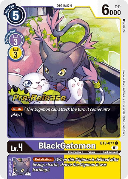 BlackGatomon [BT8-077] [New Awakening Pre-Release Cards] | The Time Vault CA