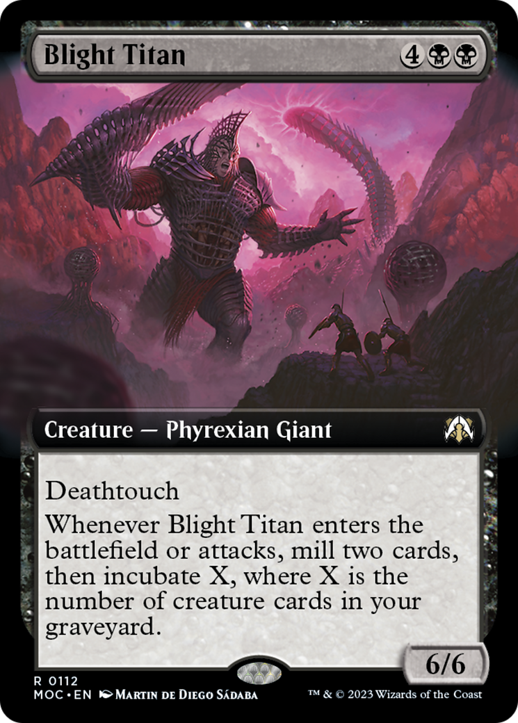 Blight Titan (Extended Art) [March of the Machine Commander] | The Time Vault CA