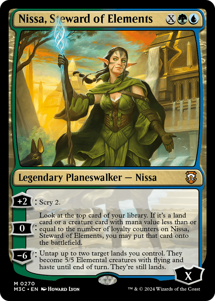 Nissa, Steward of Elements (Ripple Foil) [Modern Horizons 3 Commander] | The Time Vault CA