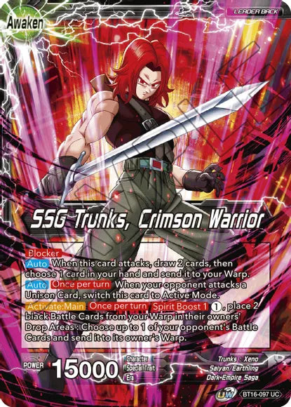 Trunks // SSG Trunks, Crimson Warrior (BT16-097) [Realm of the Gods] | The Time Vault CA