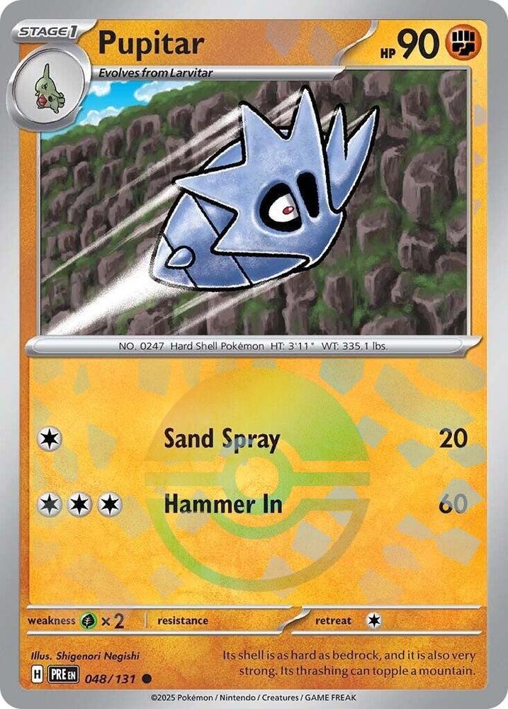 Pupitar (048/131) (Poke Ball Pattern) [Scarlet & Violet: Prismatic Evolutions] | The Time Vault CA
