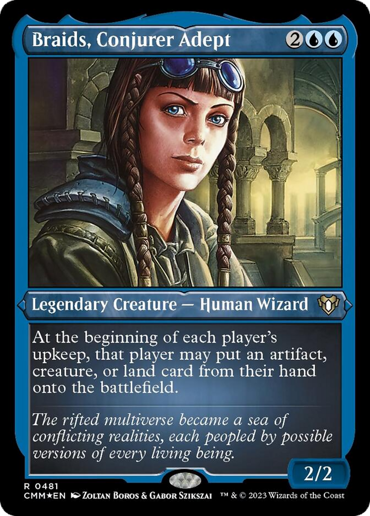 Braids, Conjurer Adept (Foil Etched) [Commander Masters] | The Time Vault CA