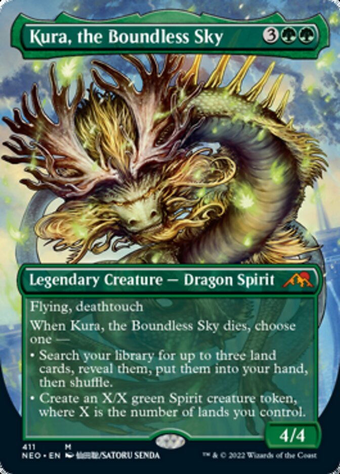 Kura, the Boundless Sky (Borderless Alternate Art) [Kamigawa: Neon Dynasty] | The Time Vault CA