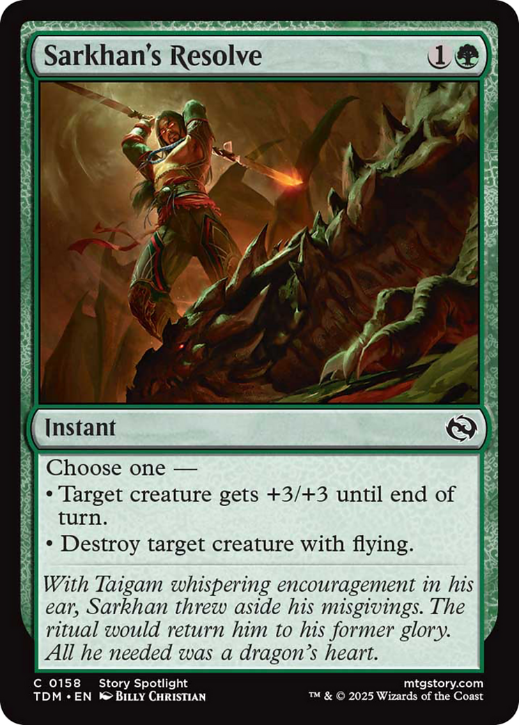 Sarkhan's Resolve [Tarkir: Dragonstorm] | The Time Vault CA