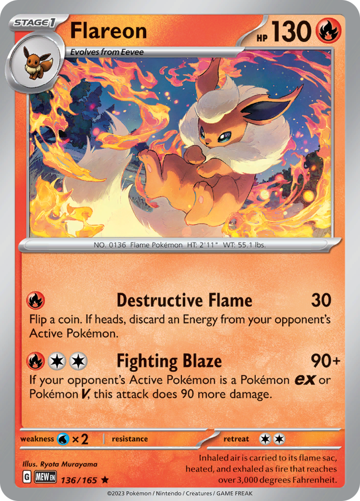 Flareon (136/165) [Scarlet & Violet 151] | The Time Vault CA