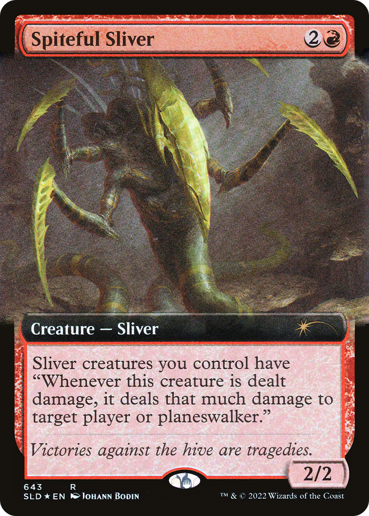 Spiteful Sliver (Extended Art) [Secret Lair Drop Promos] | The Time Vault CA