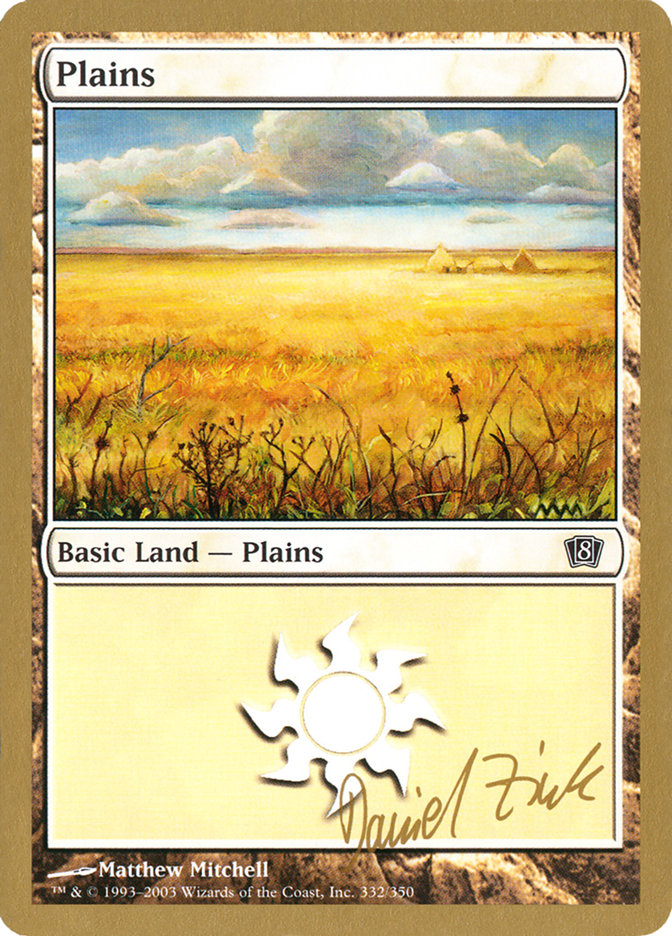 Plains (dz332) (Daniel Zink) [World Championship Decks 2003] | The Time Vault CA