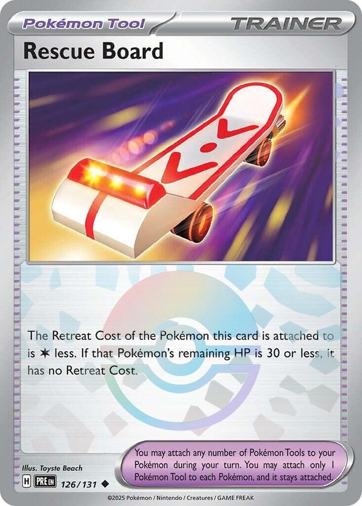 Rescue Board (126/131) (Poke Ball Pattern) [Scarlet & Violet: Prismatic Evolutions] | The Time Vault CA