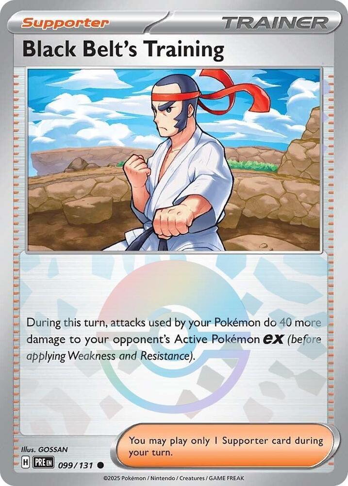 Black Belt's Training (099/131) (Poke Ball Pattern) [Scarlet & Violet: Prismatic Evolutions] | The Time Vault CA