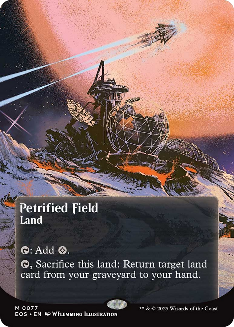 Petrified Field (0077) (Borderless) [Edge of Eternities: Stellar Sights] | The Time Vault CA