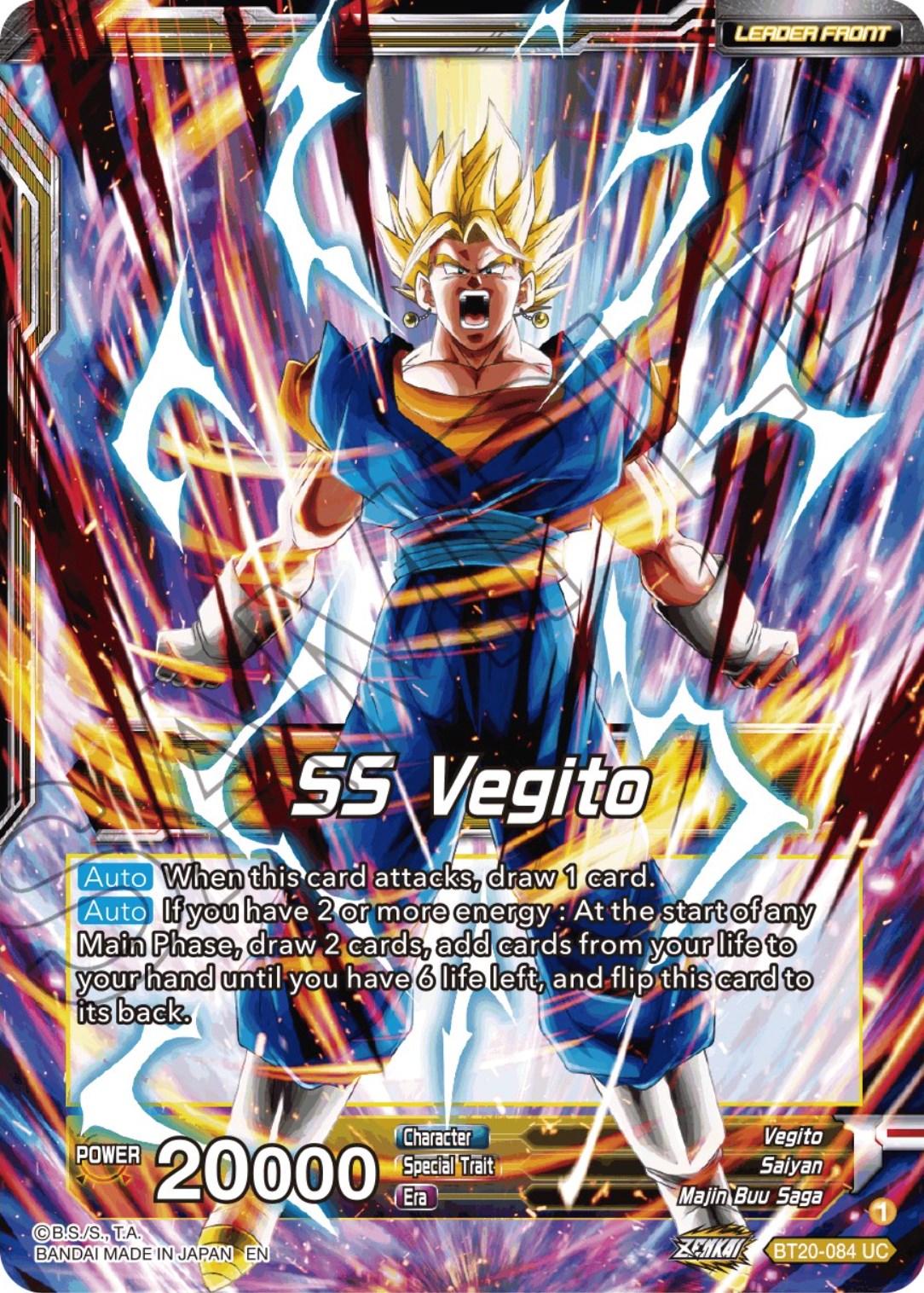 SS Vegito // Son Goku & Vegeta, Path to Victory (BT20-084) [Power Absorbed] | The Time Vault CA