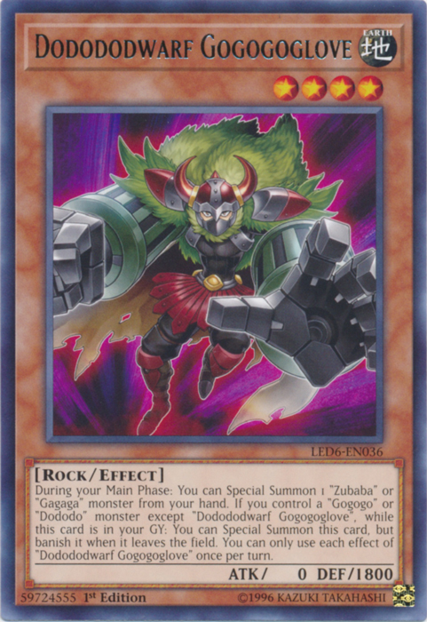 Dodododwarf Gogogoglove [LED6-EN036] Rare | The Time Vault CA
