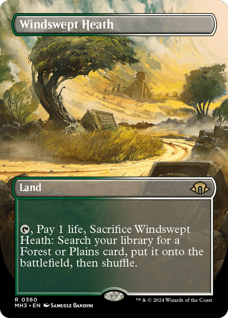 Windswept Heath (Borderless) [Modern Horizons 3] | The Time Vault CA