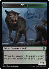 Human Soldier // Wolf (035) Double-Sided Token [Bloomburrow Commander Tokens] | The Time Vault CA