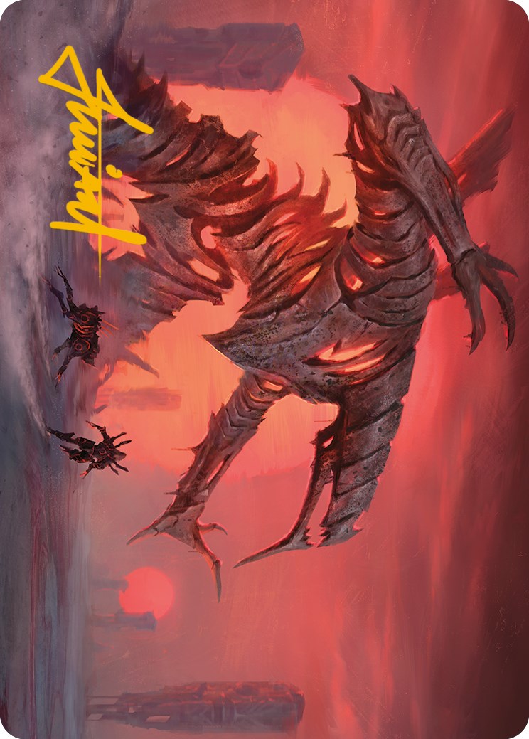 Red Sun's Zenith Art Card (Gold-Stamped Signature) [Phyrexia: All Will Be One Art Series] | The Time Vault CA