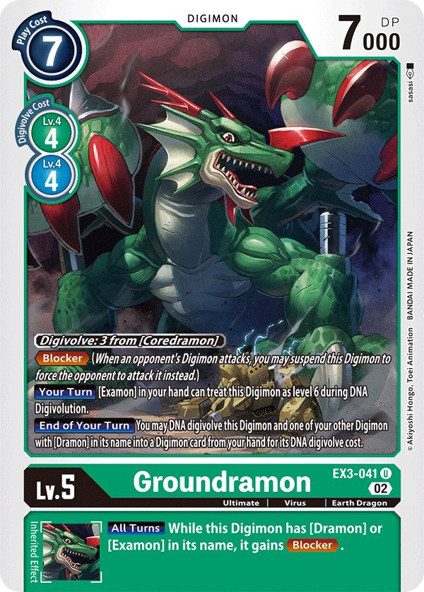 Groundramon [EX3-041] [Draconic Roar] | The Time Vault CA