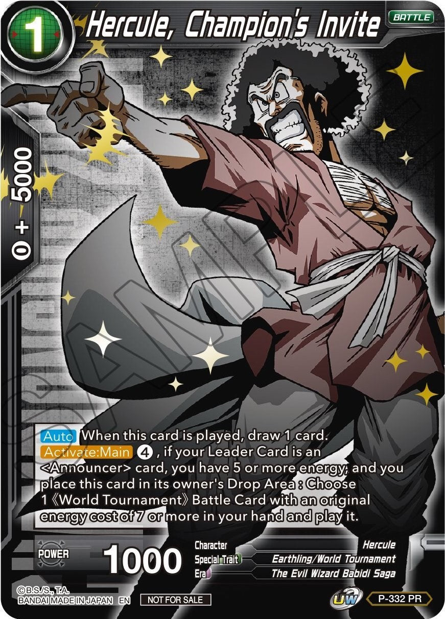 Hercule, Champion's Invite (Gold Stamped) (P-332) [Tournament Promotion Cards] | The Time Vault CA
