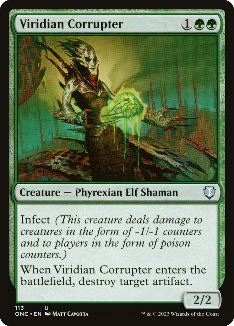 Viridian Corrupter [Phyrexia: All Will Be One Commander] | The Time Vault CA