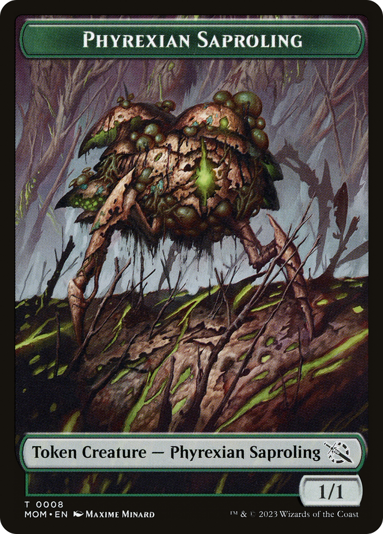 Monk // Phyrexian Saproling Double-Sided Token [March of the Machine Tokens] | The Time Vault CA