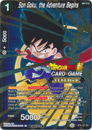 Son Goku, the Adventure Begins (BT6-107) [Judge Promotion Cards] | The Time Vault CA