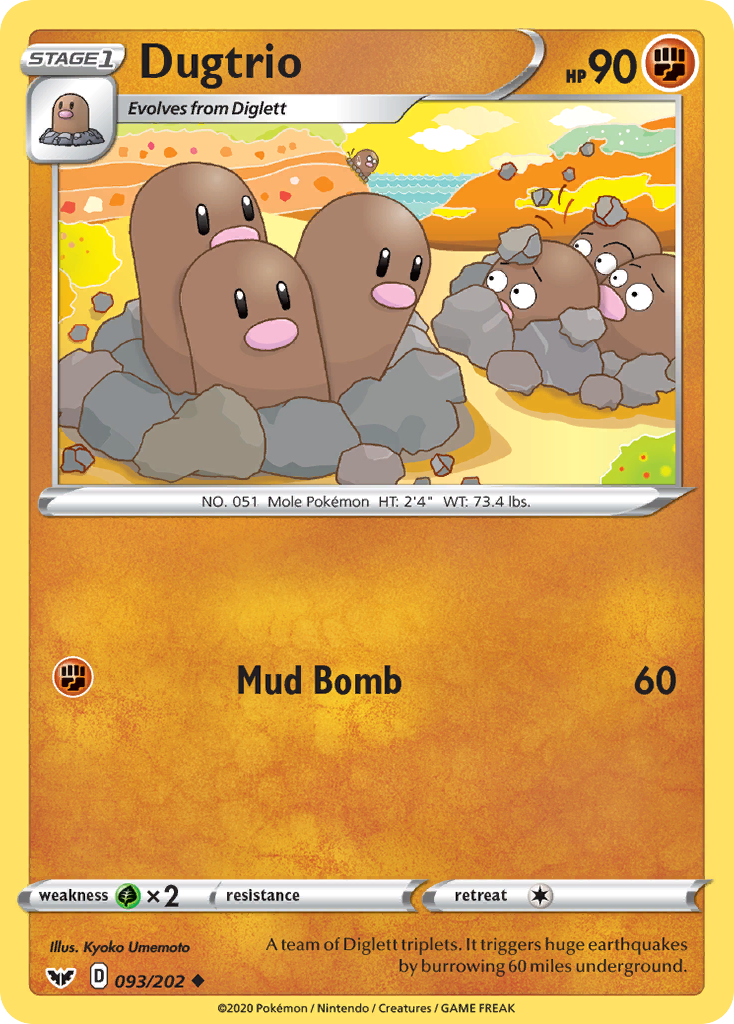 Dugtrio (093/202) [Sword & Shield: Base Set] | The Time Vault CA