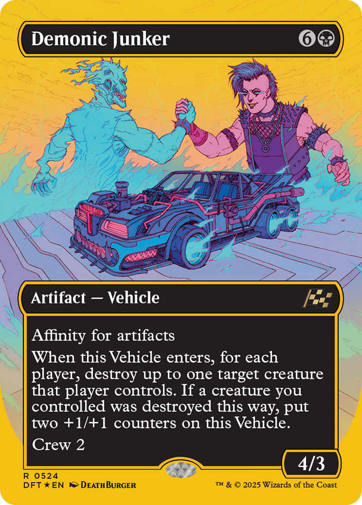 Demonic Junker (Borderless) (First-Place Foil) [Aetherdrift] | The Time Vault CA