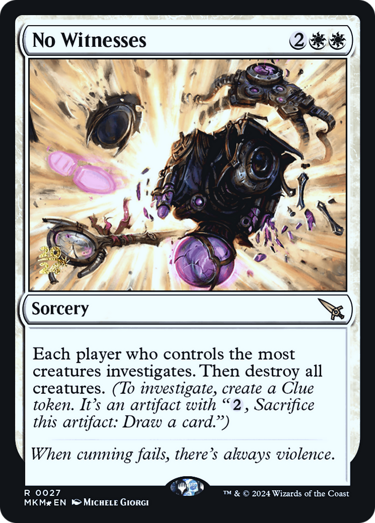 No Witnesses [Murders at Karlov Manor Prerelease Promos] | The Time Vault CA