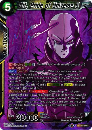 Hit, Pride of Universe 6 (SPR Signature) (BT7-079) [Assault of the Saiyans] | The Time Vault CA