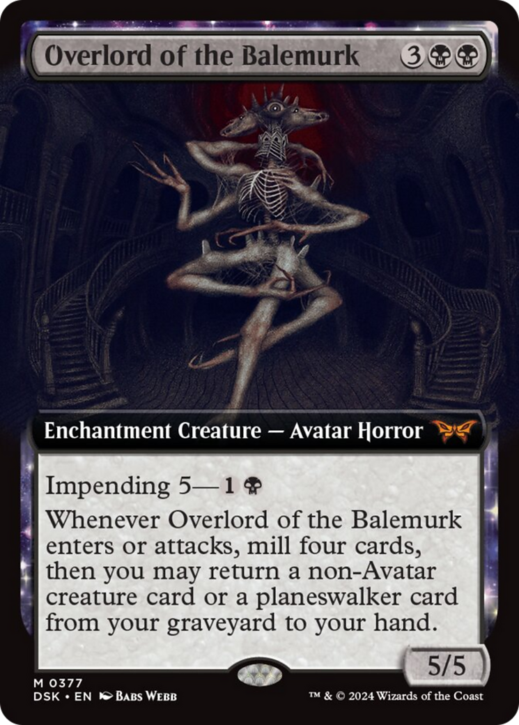 Overlord of the Balemurk (Extended Art) [Duskmourn: House of Horror] | The Time Vault CA