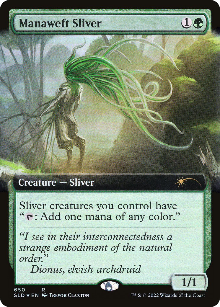 Manaweft Sliver (Extended Art) [Secret Lair Drop Promos] | The Time Vault CA