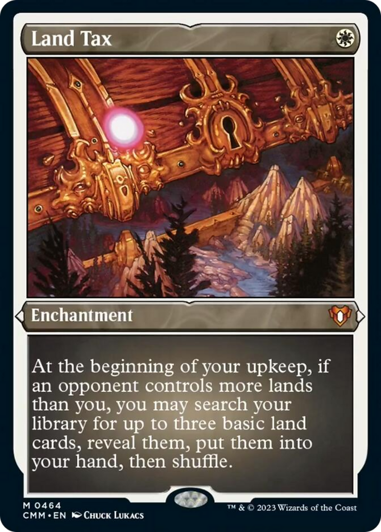 Land Tax (Foil Etched) [Commander Masters] | The Time Vault CA