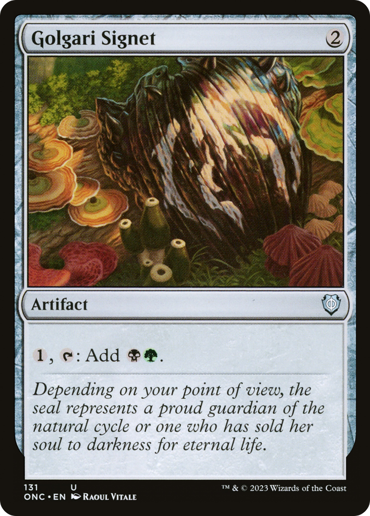 Golgari Signet [Phyrexia: All Will Be One Commander] | The Time Vault CA