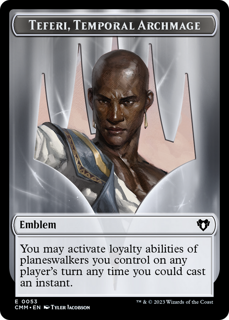 Teferi, Temporal Archmage Emblem [Commander Masters Tokens] | The Time Vault CA