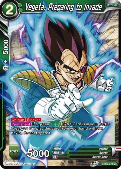 Vegeta, Preparing to Invade (BT15-074) [Saiyan Showdown] | The Time Vault CA