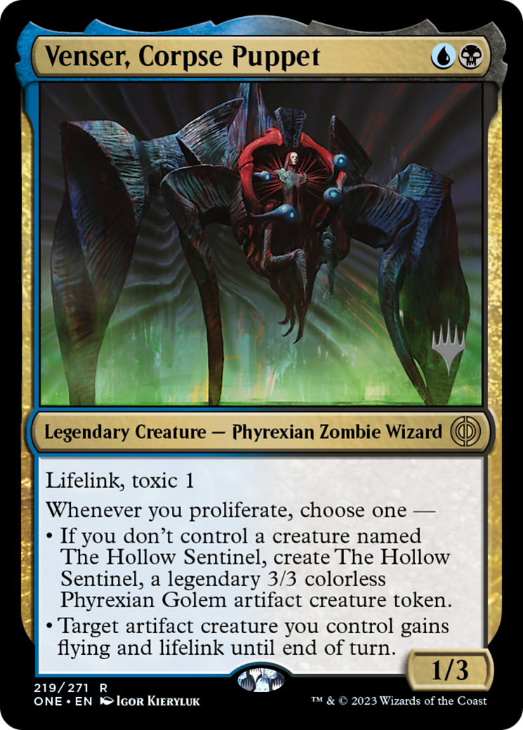 Venser, Corpse Puppet (Promo Pack) [Phyrexia: All Will Be One Promos] | The Time Vault CA
