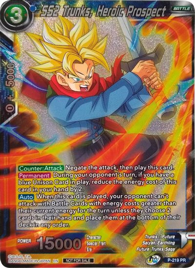 SS2 Trunks, Heroic Prospect (Player's Choice) (P-219) [Promotion Cards] | The Time Vault CA