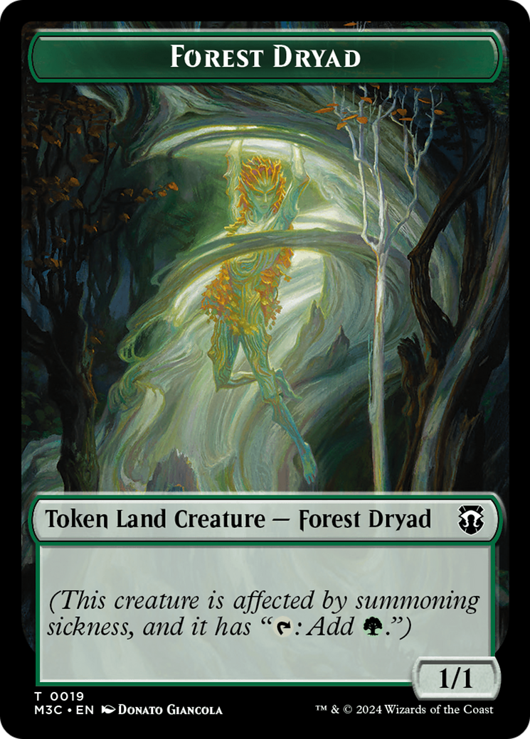 Forest Dryad // Vivien Reid Emblem Double-Sided Token [Modern Horizons 3 Commander Tokens] | The Time Vault CA