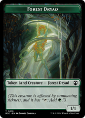 Forest Dryad (Ripple Foil) // Emblem - Vivien Reid Double-Sided Token [Modern Horizons 3 Commander Tokens] | The Time Vault CA
