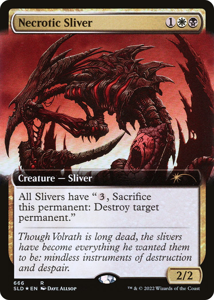 Necrotic Sliver (Extended Art) [Secret Lair Drop Promos] | The Time Vault CA