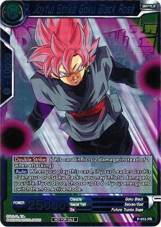 Joyful Strike Goku Black Rose (Metallic Foil) (Event Pack 2018) (P-015) [Promotion Cards] | The Time Vault CA