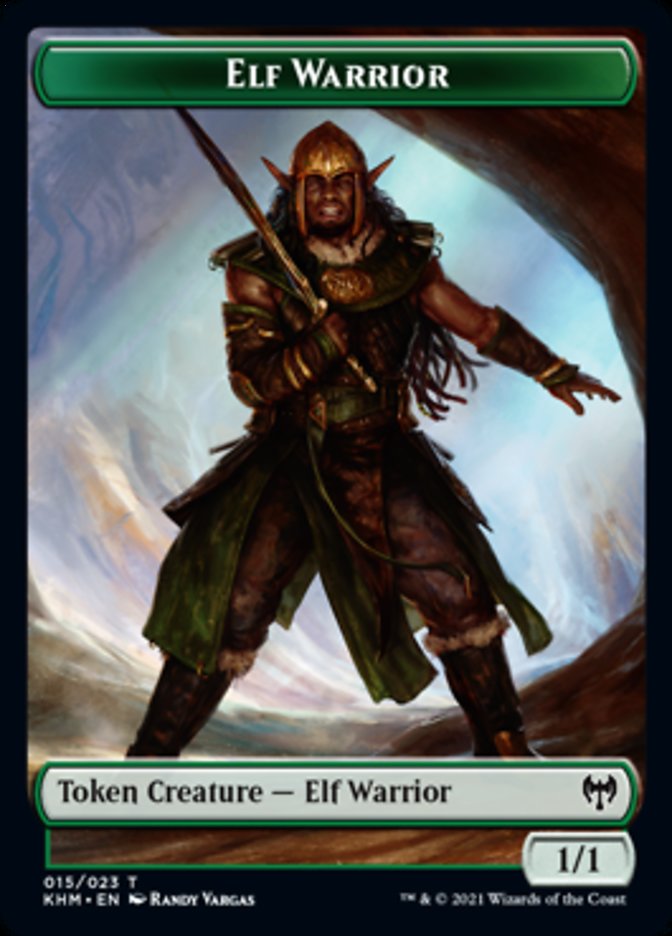 Elf Warrior Token [Kaldheim Tokens] | The Time Vault CA