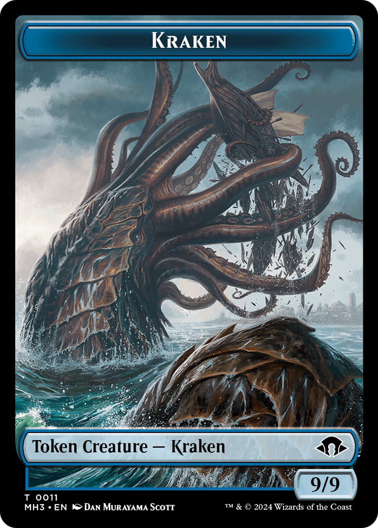 Eldrazi Spawn // Kraken Double-Sided Token [Modern Horizons 3 Tokens] | The Time Vault CA