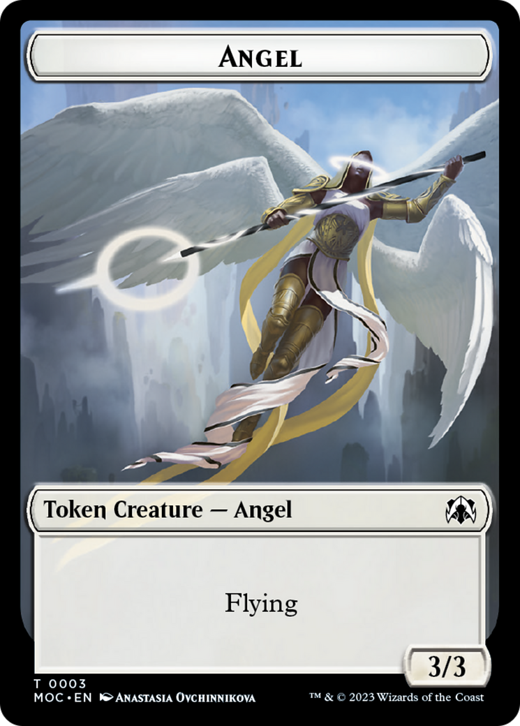 Angel (3) // Demon Double-Sided Token [March of the Machine Commander Tokens] | The Time Vault CA