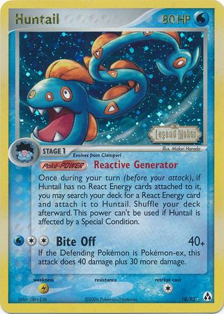 Huntail (18/92) (Stamped) [EX: Legend Maker] | The Time Vault CA
