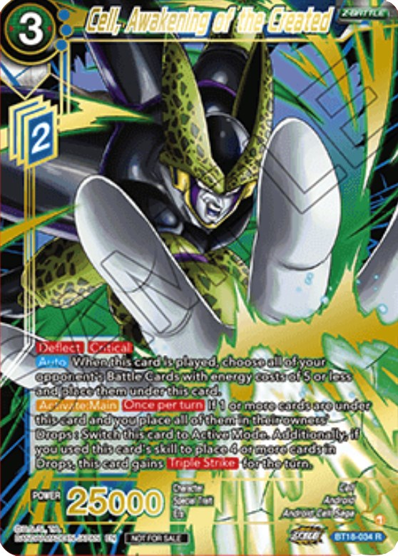 Cell, Awakening of the Created (Zenkai Cup 2022 Top 64) (BT18-034) [Tournament Promotion Cards] | The Time Vault CA