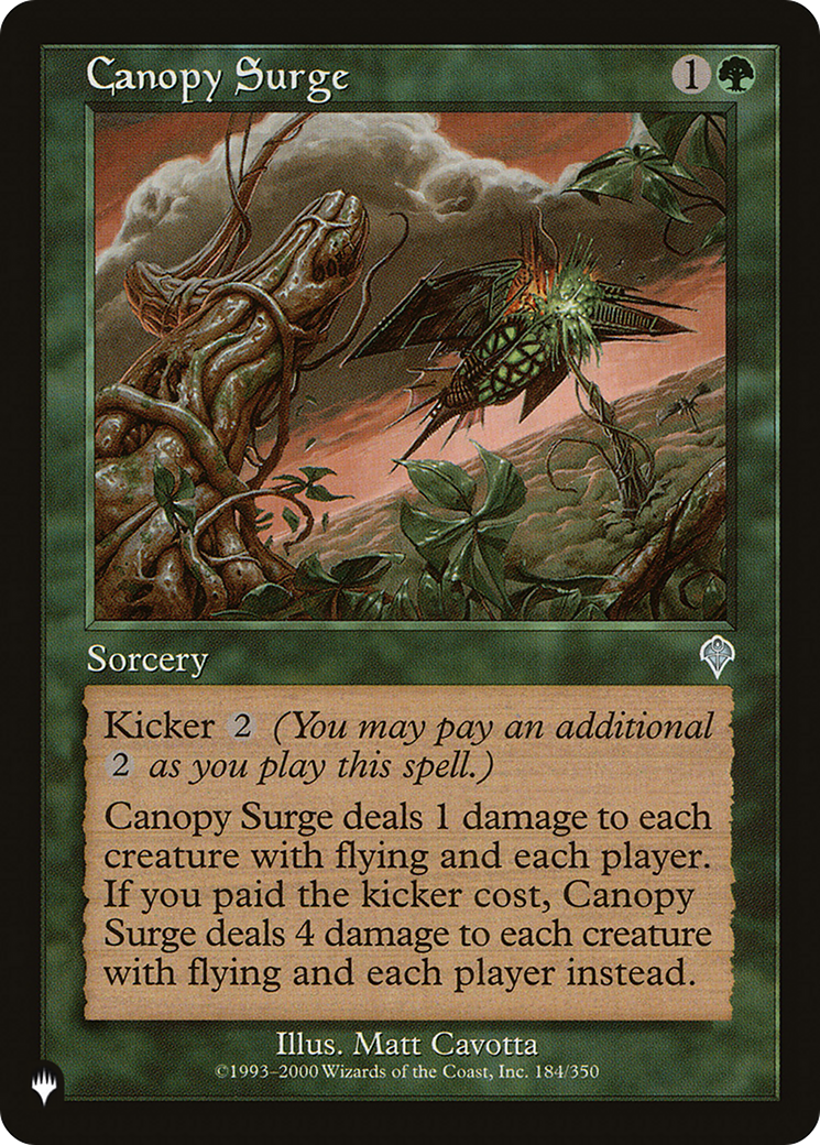 Canopy Surge [The List] | The Time Vault CA