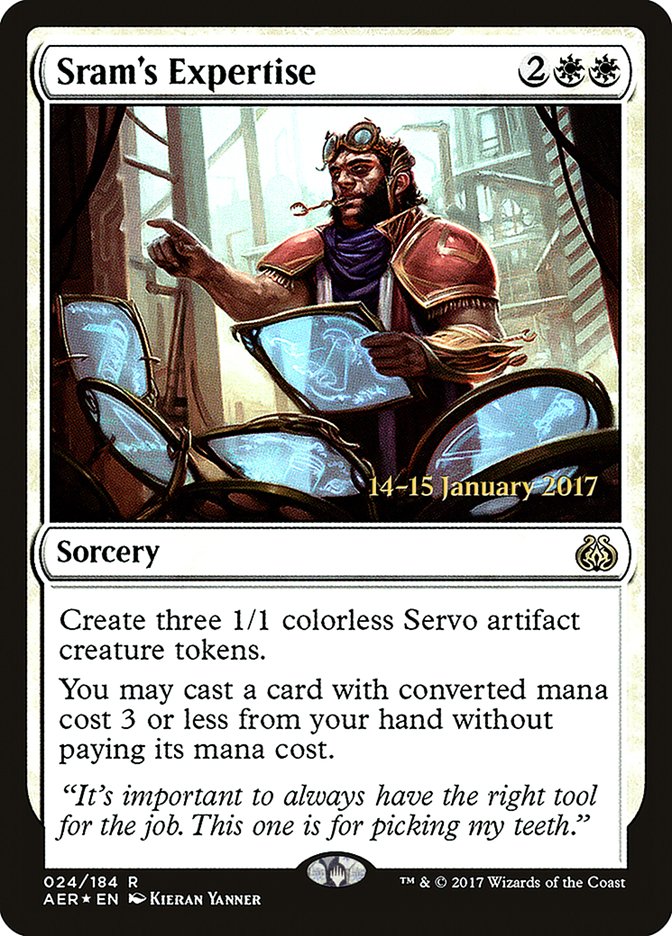 Sram's Expertise [Aether Revolt Prerelease Promos] | The Time Vault CA