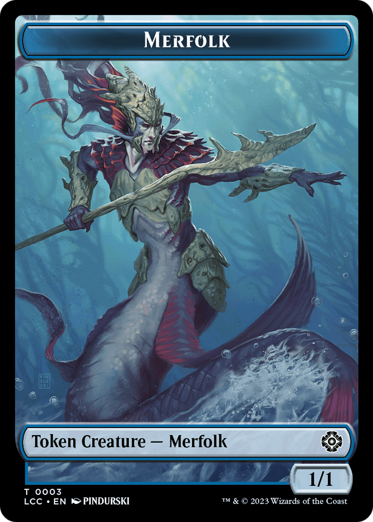 Bird // Merfolk (0003) Double-Sided Token [The Lost Caverns of Ixalan Commander Tokens] | The Time Vault CA